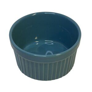 The Pioneer Woman Flea Market Solid 9oz Stoneware Ramekin Teal Color EUC 4"